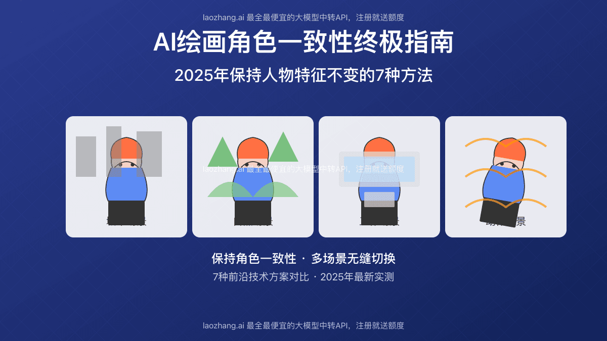 2025年AI绘画角色一致性终极指南：7种方法保持人物特征不变