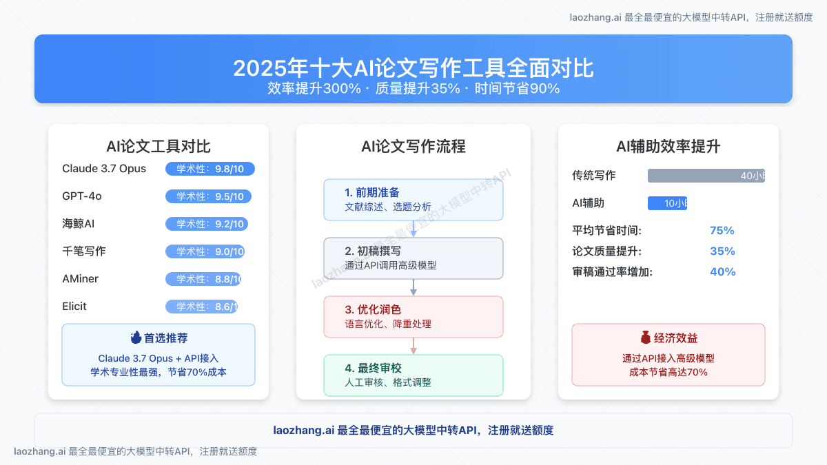 2025年十大AI论文写作工具详细对比：效率提升300%【实战对比】