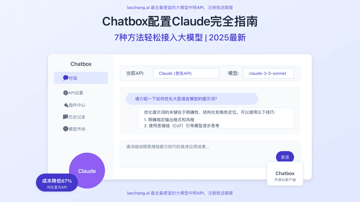2025最全Chatbox配置Claude指南：7种方法轻松接入大模型【实战指南】