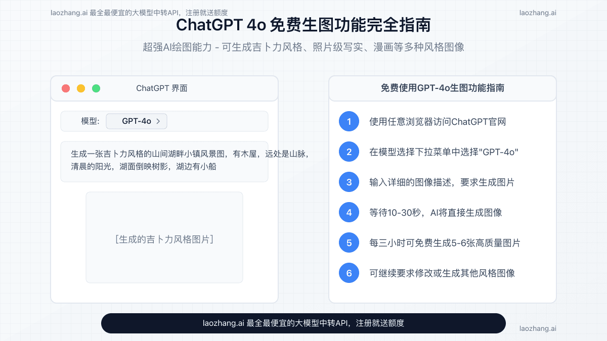 2025最新ChatGPT 4o免费生图完全指南：8种风格+5大实用技巧【实测有效】