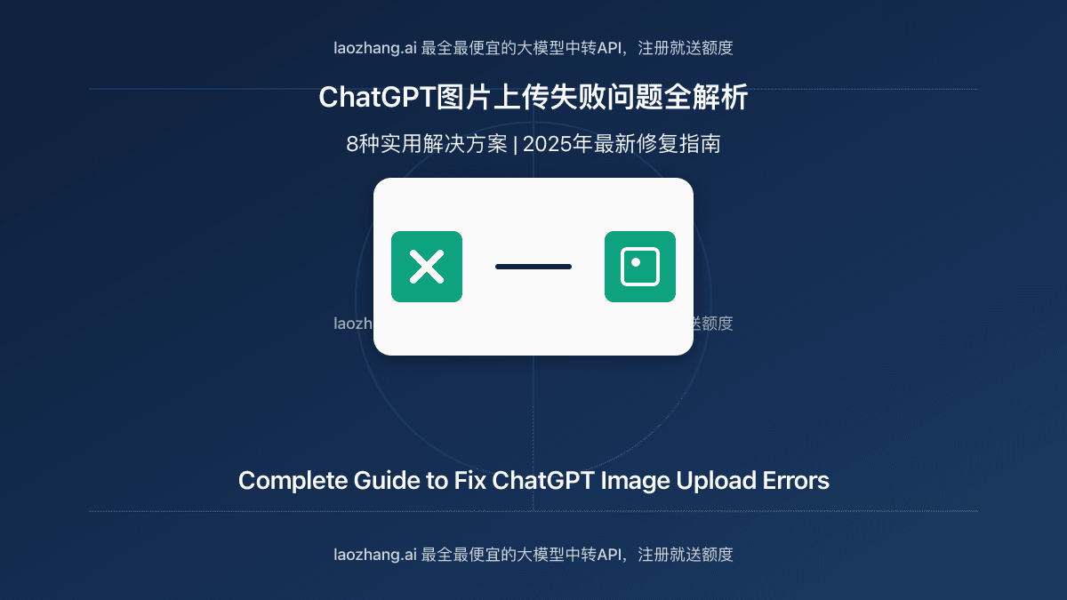 2025年最新ChatGPT图片上传失败完全修复指南：8种有效解决方案