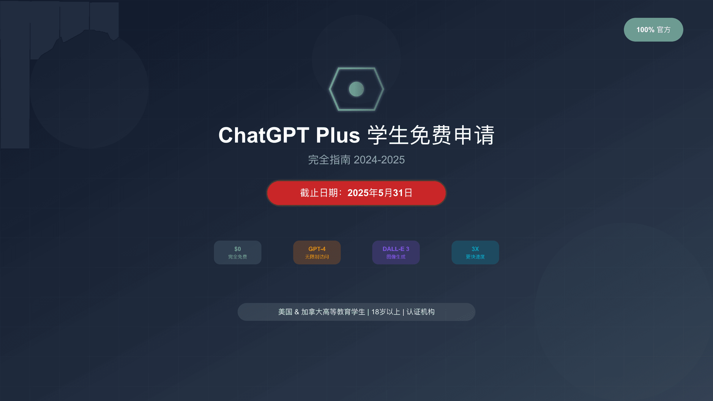 ChatGPT Plus学生免费申请完全指南（2025年5月31日截止）