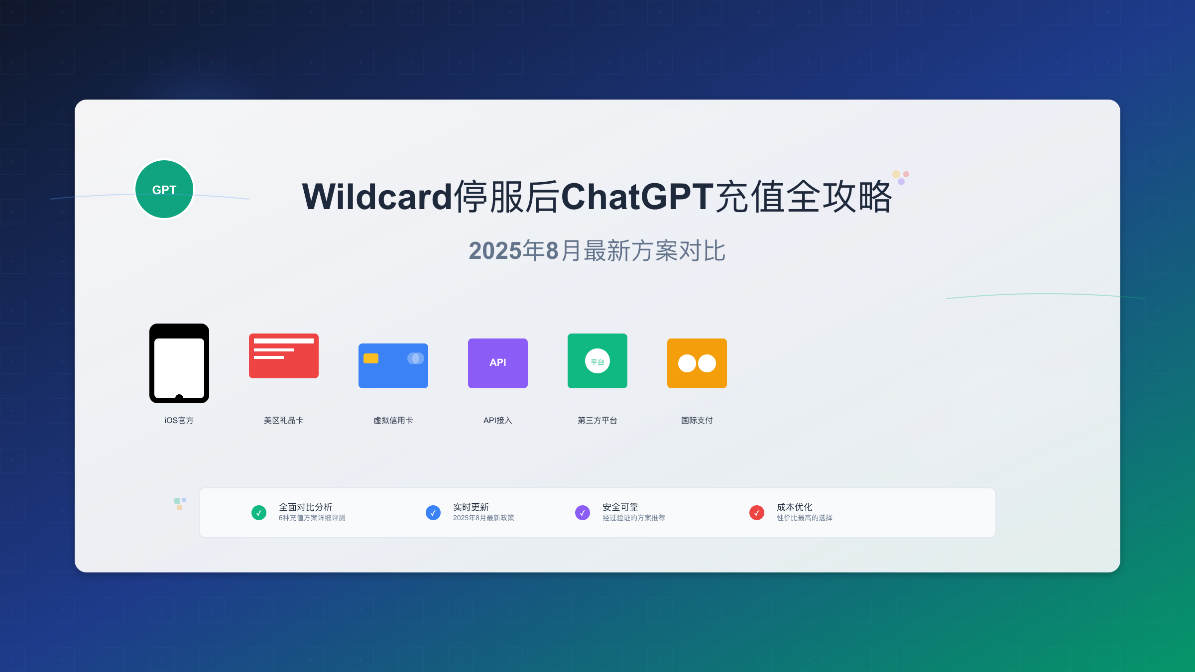 Wildcard停服后ChatGPT充值全攻略【2025年8月最新】