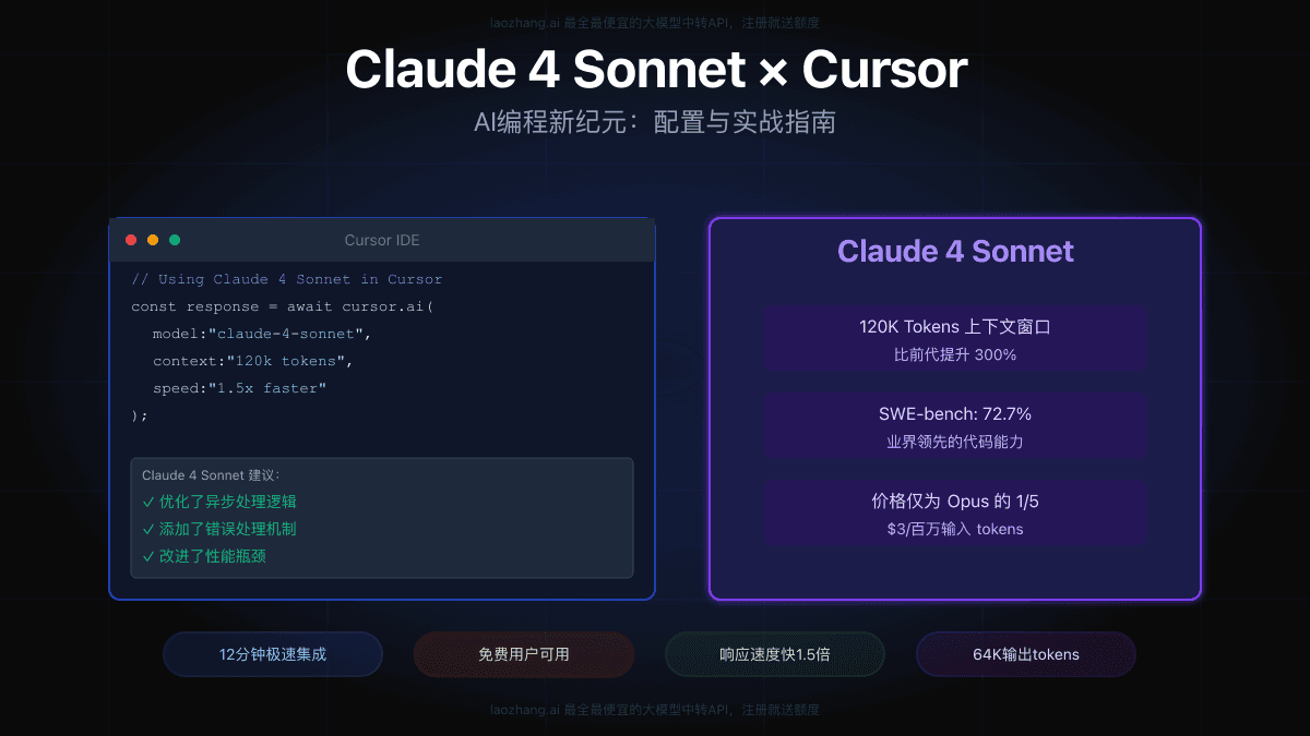 Claude 4 Sonnet在Cursor中的完美配置：2025最新120K上下文编程体验【实战教程】