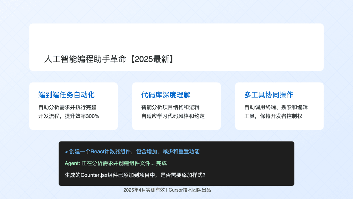 2025最强Cursor Agent指南：10大高级技巧让AI编程效率提升300%【实战教程】