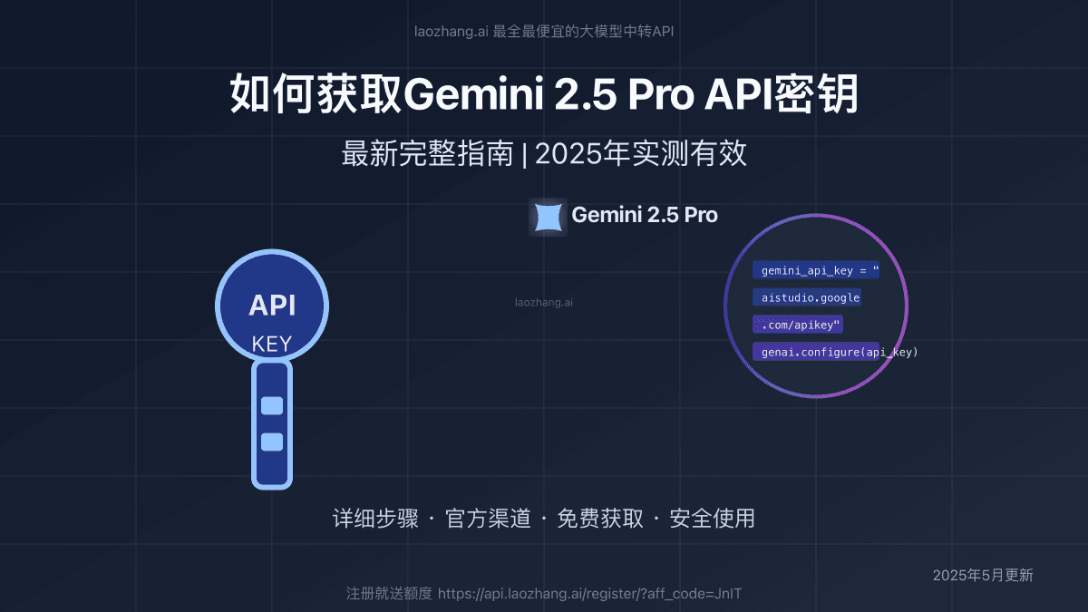 【2025最新】如何获取Gemini 2.5 Pro API密钥：完整指南与高级应用技巧