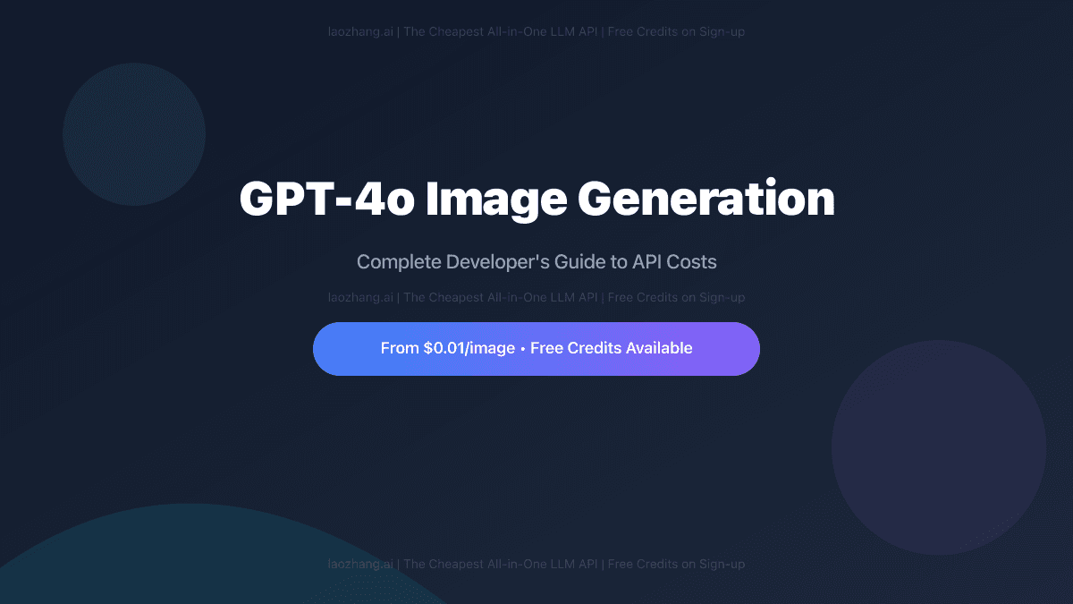 GPT-4o Image Generation: A 2025 Guide to API Costs and Free Trials