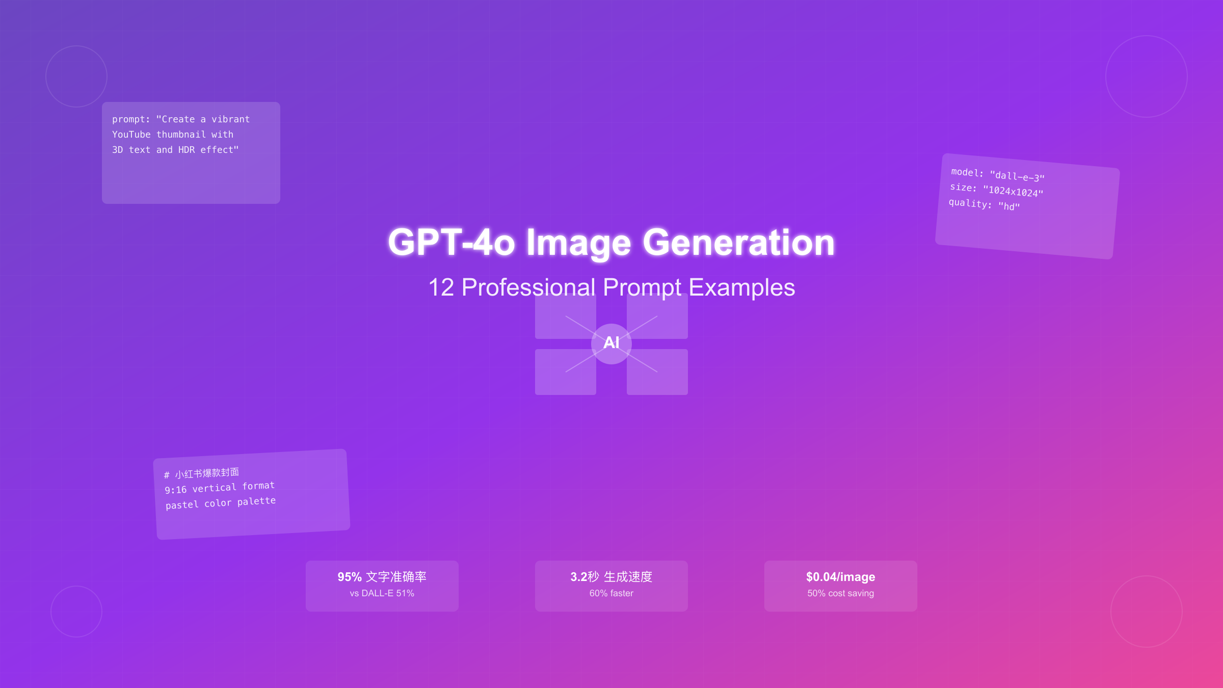 GPT-4o图像生成Prompt示例大全：12个实战模板助你10分钟上手