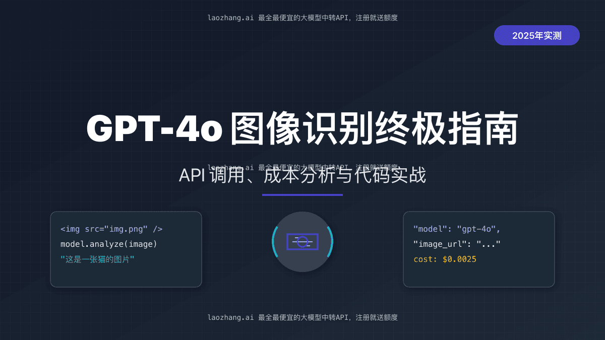 GPT-4o 图像识别终极指南：API 调用、成本分析与代码实战 (2025版)