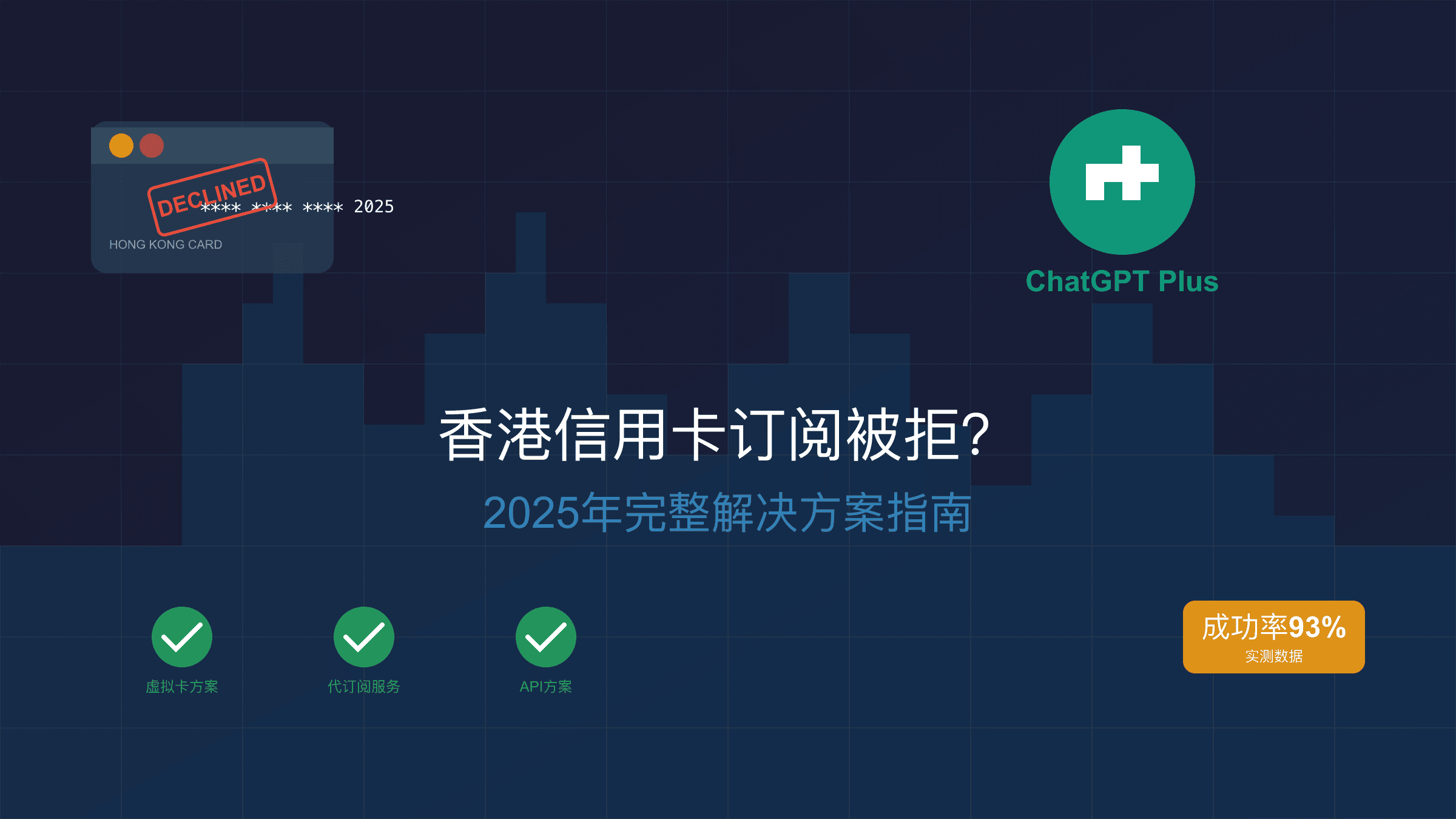香港信用卡订阅ChatGPT Plus被拒绝完整解决方案【2025年最新】