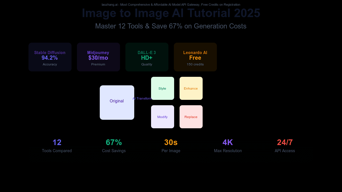 Image to Image AI Tutorial: Master 12 Tools & Save 67% on Costs [2025 Guide]