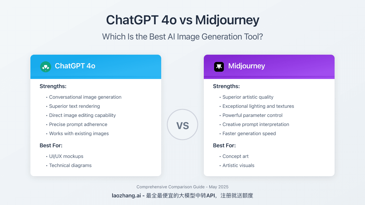 ChatGPT 4o vs Midjourney: Complete Image Generation Comparison Guide [2025]