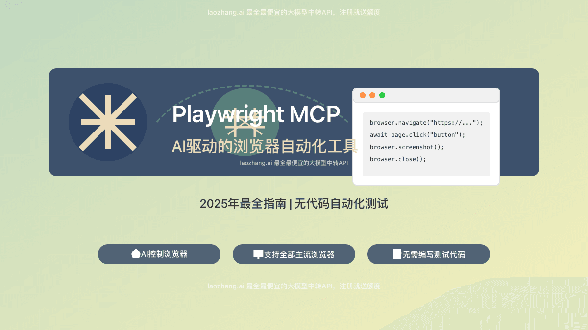 Playwright MCP完全指南：AI驱动的浏览器自动化工具【2025实战教程】