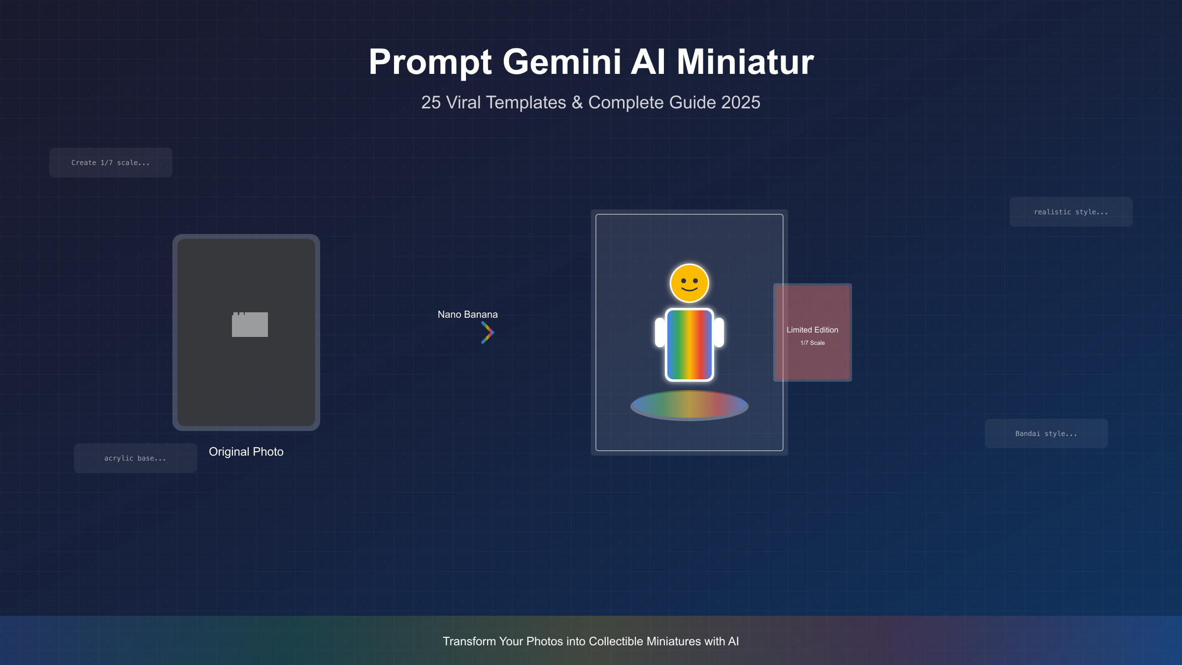 Prompt Gemini AI Miniatur完全指南：25个爆款模板与Nano Banana技术深度解析
