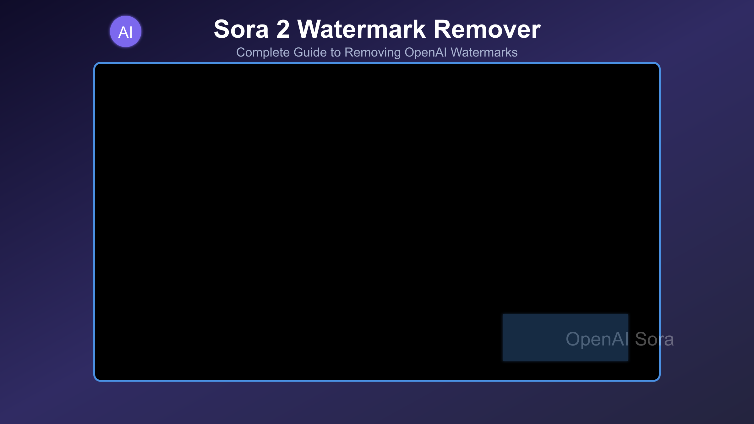 Sora 2 Watermark Remover: Complete Guide to Removing OpenAI Watermarks (2025)