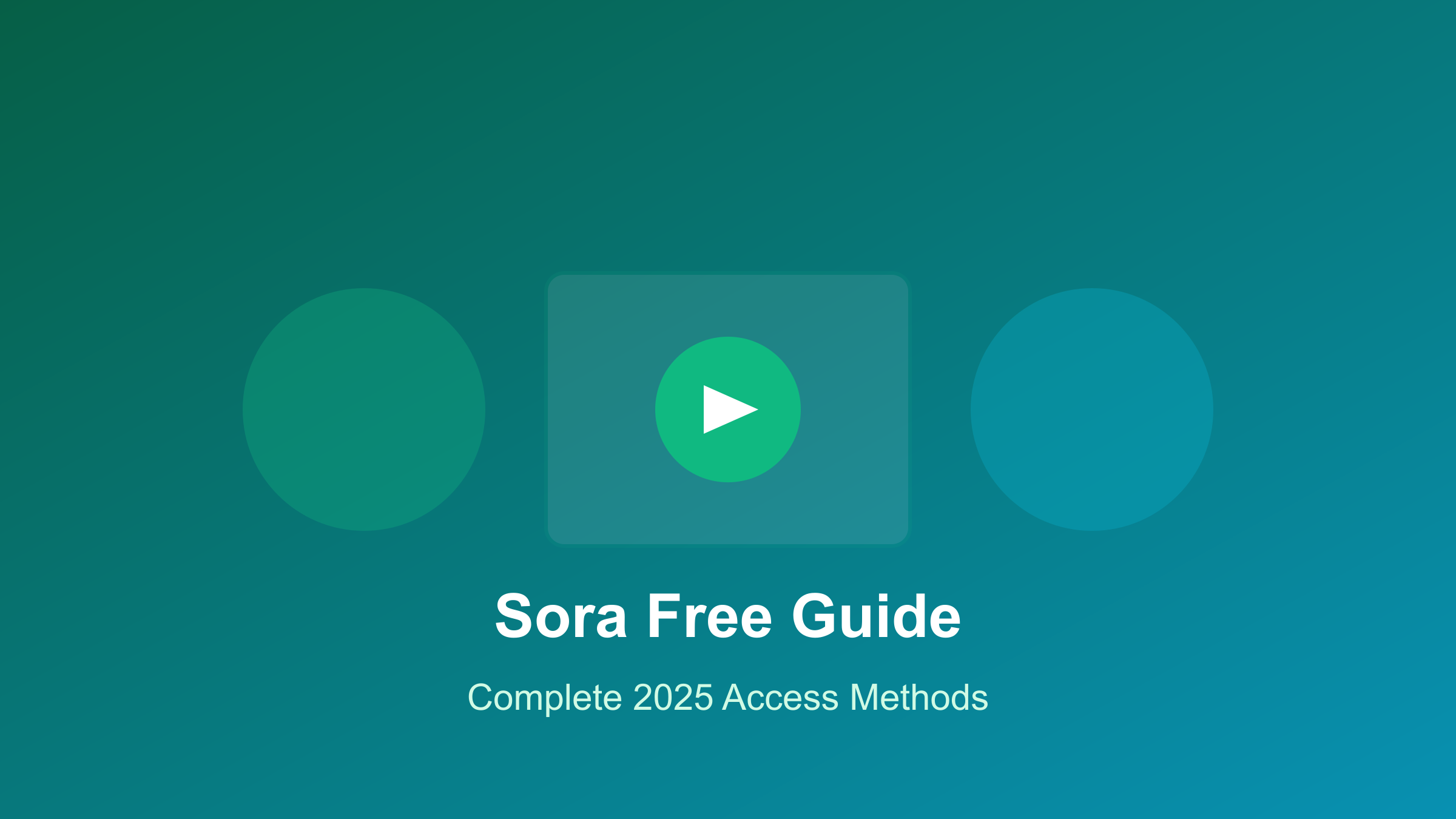 Sora AI Video Generator Free：2025最全免费使用指南与邀请码获取