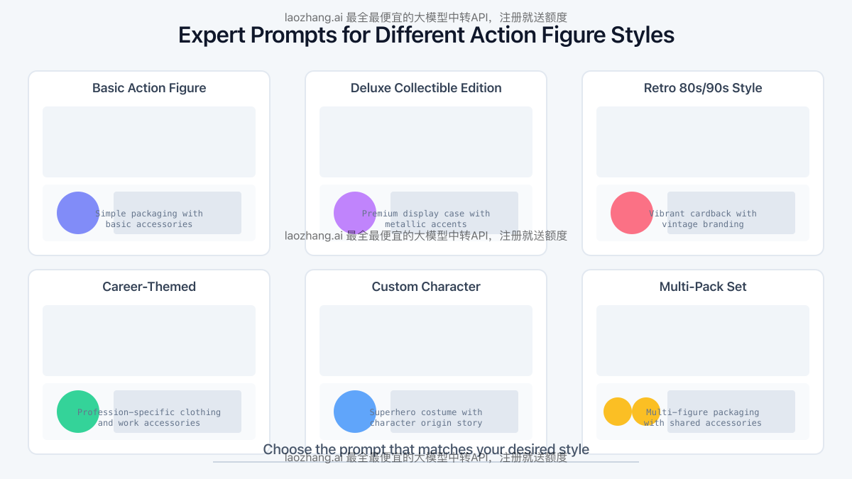 Different Action Figure Prompt Styles