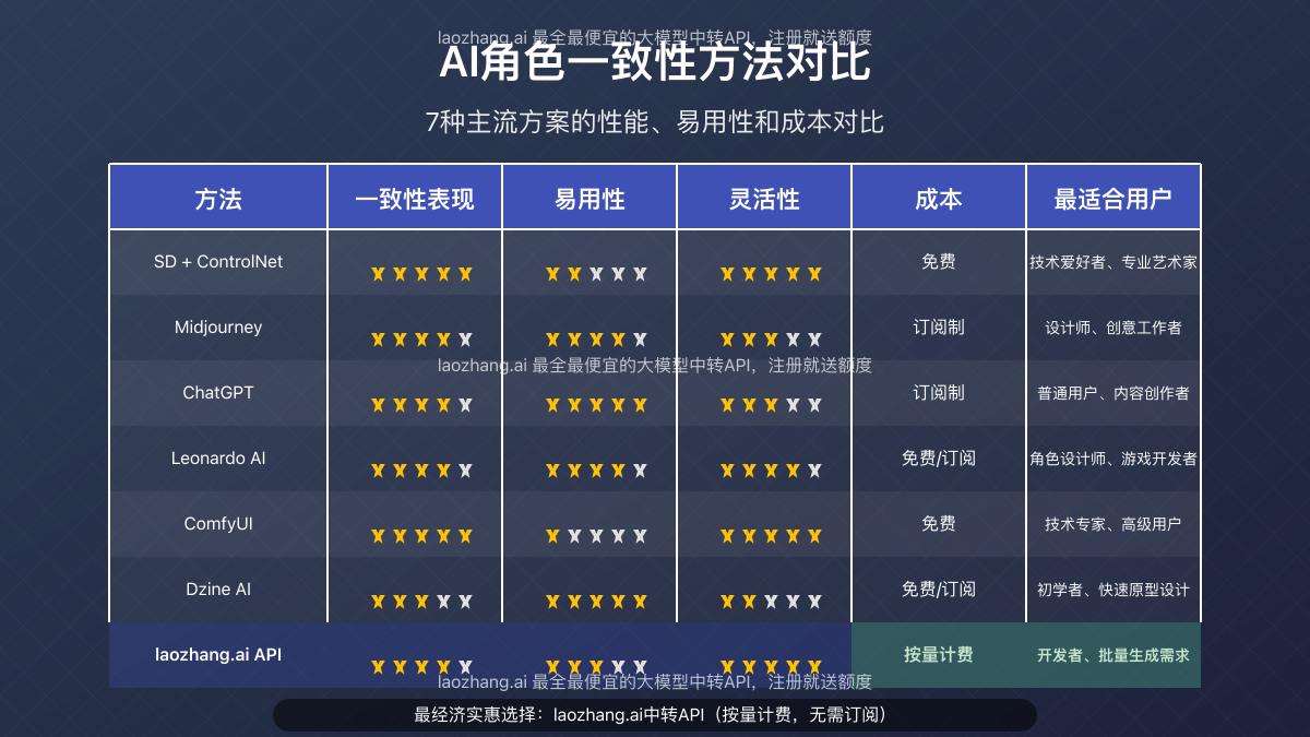 各方案对比图