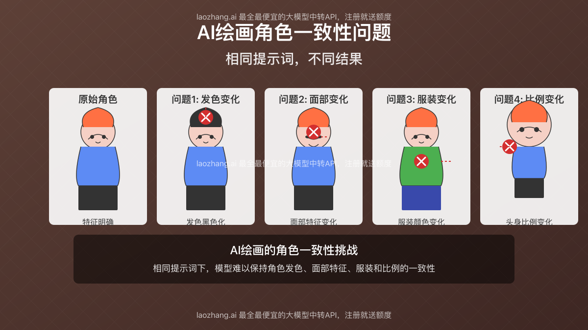 AI角色一致性问题示例