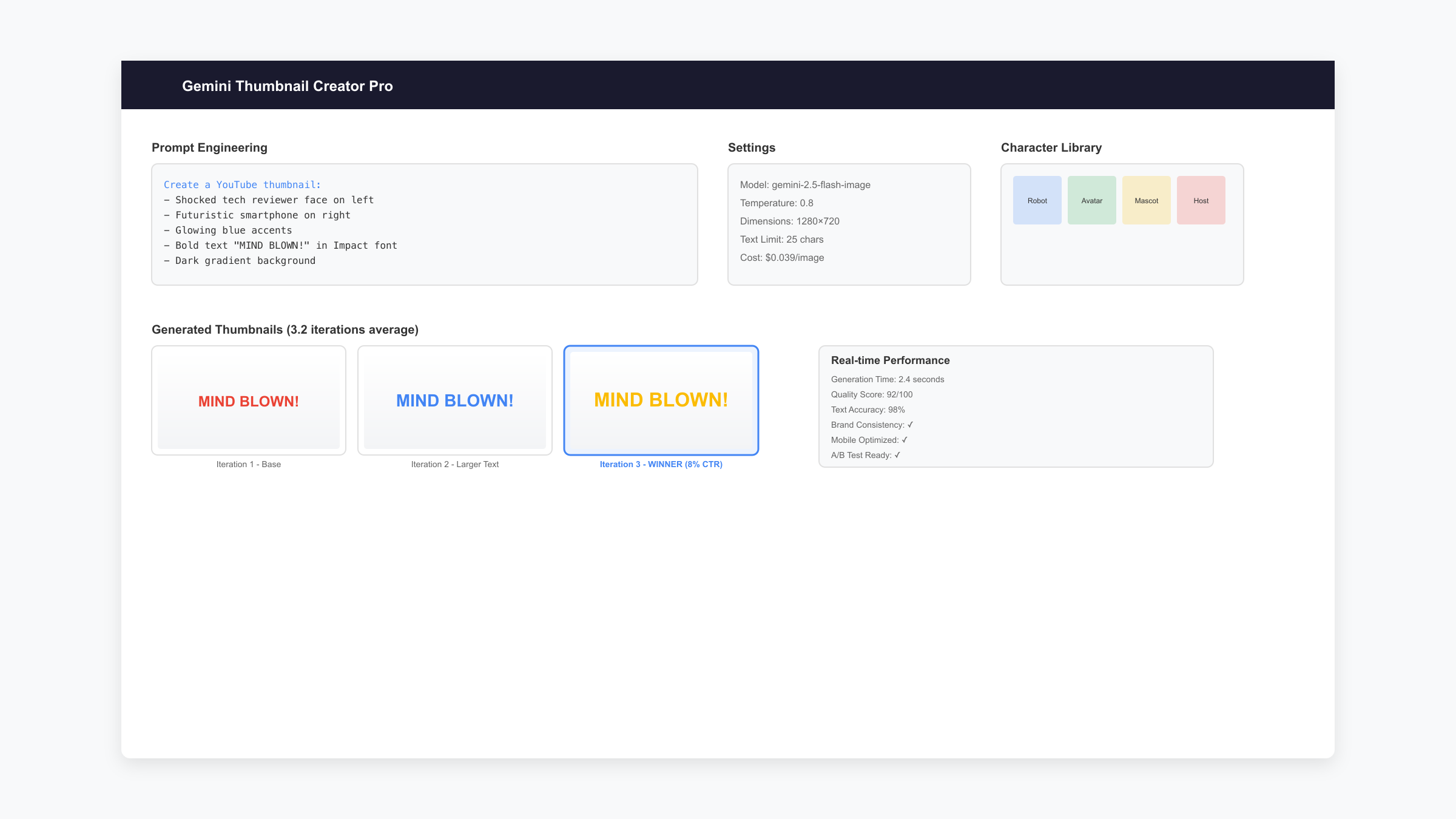 Professional Thumbnail Creation Interface