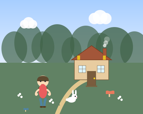 吉卜力风格森林小屋