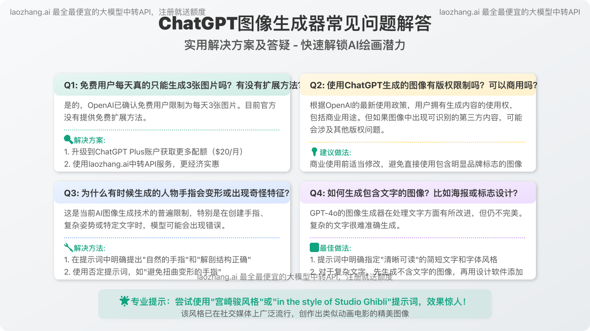 ChatGPT图像生成器常见问题解决方案