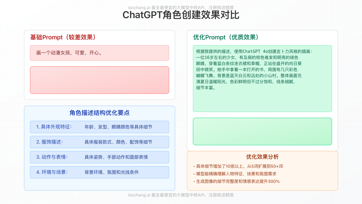 ChatGPT角色创建效果对比
