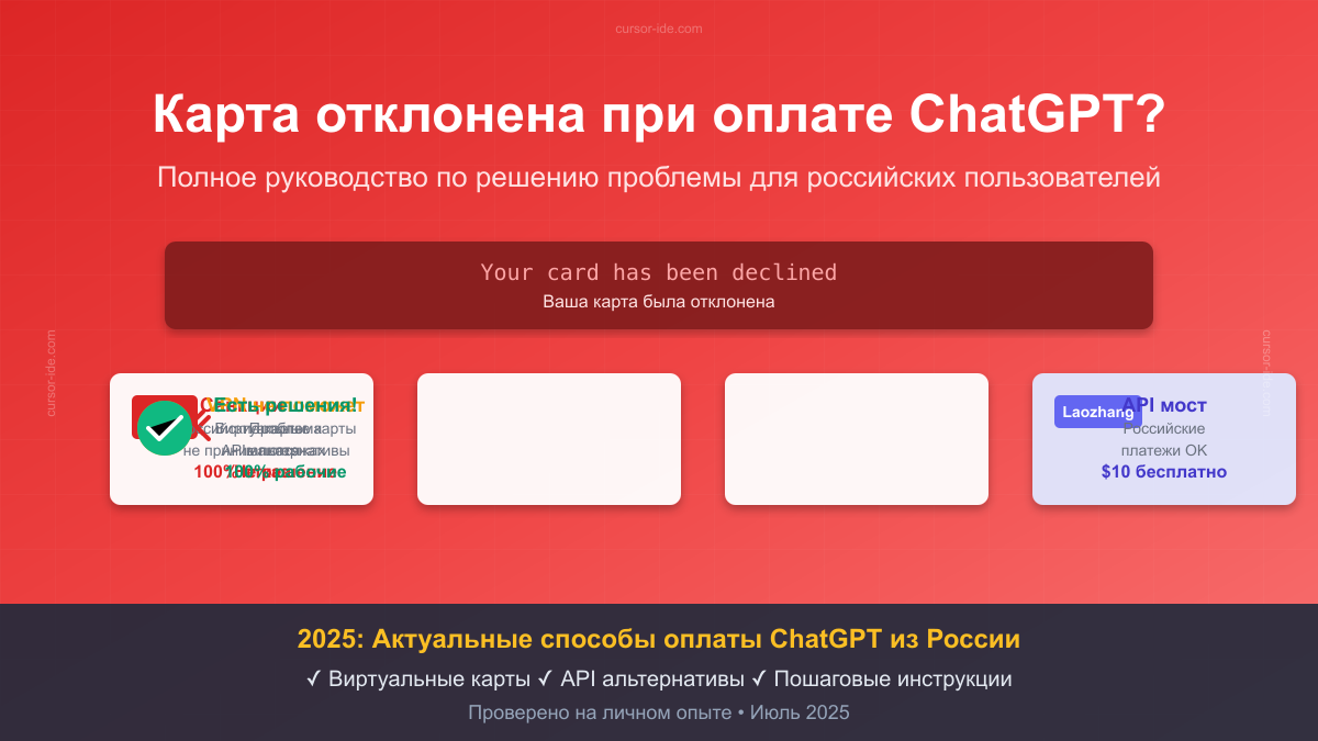ChatGPT payment declined solutions for Russian users