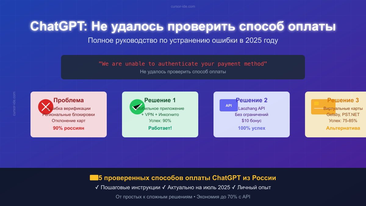 ChatGPT payment verification failed solutions