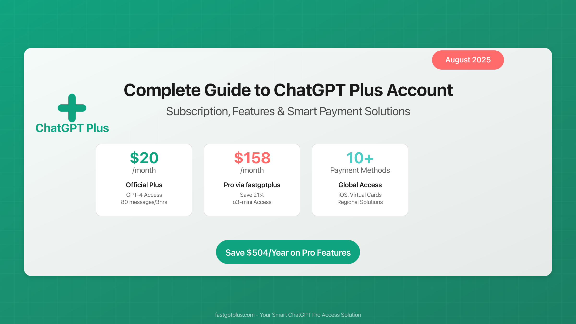 ChatGPT Plus Account Complete Guide