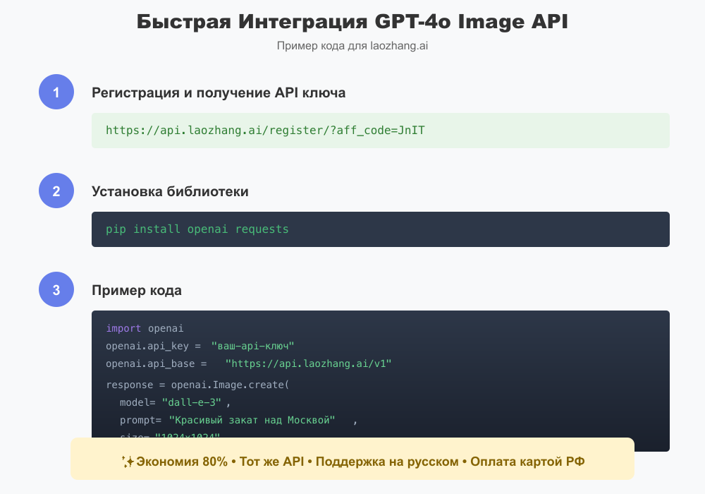 Руководство по Интеграции GPT-4o Image API