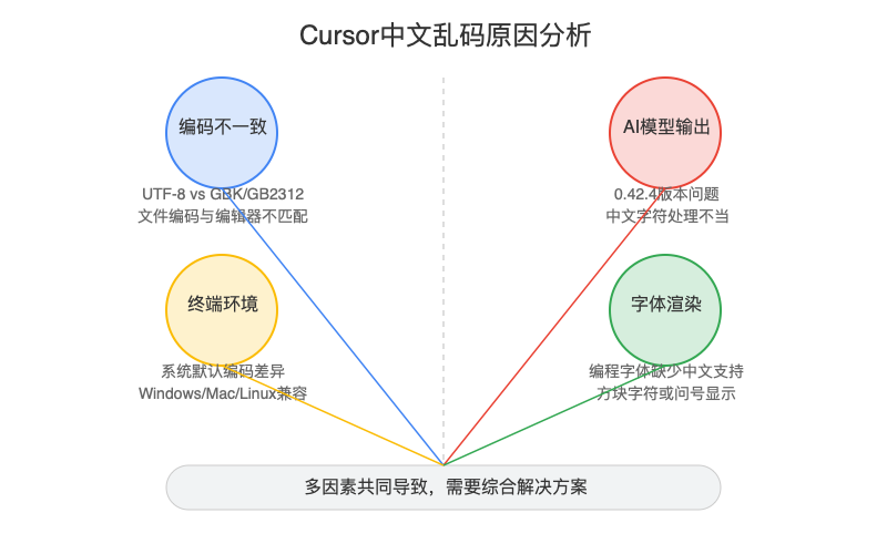 Cursor中文乱码原因分析图