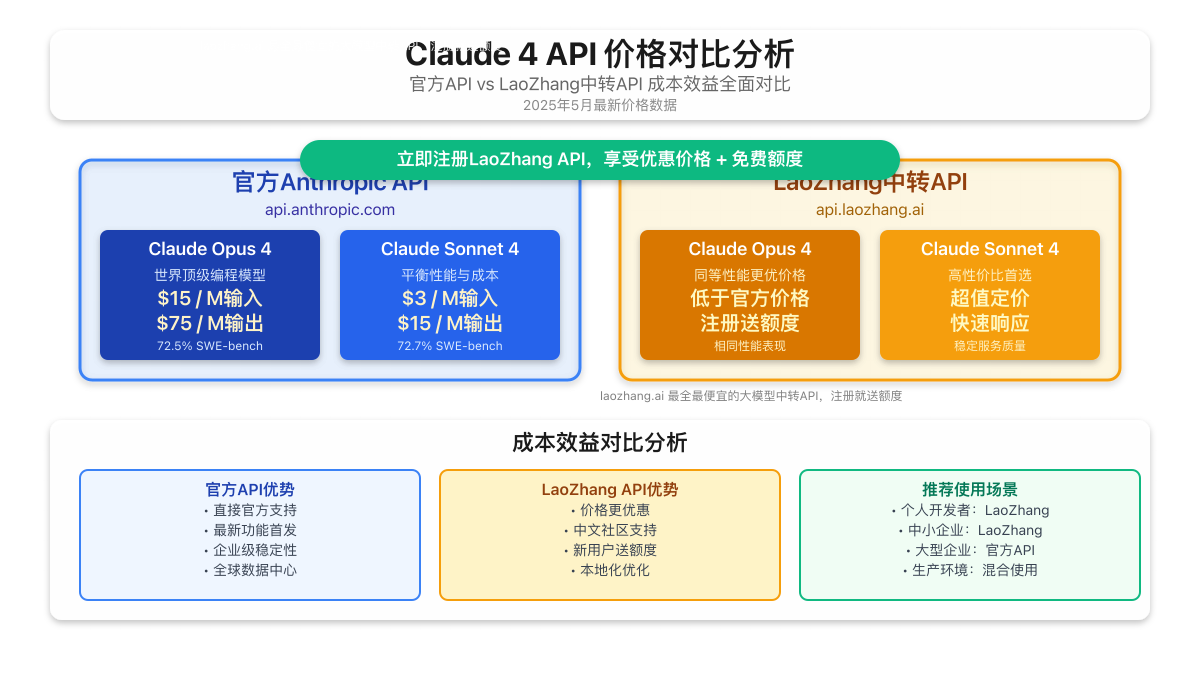 Claude 4 API定价对比分析图