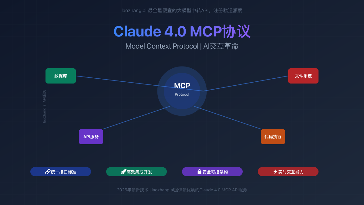 Claude 4.0 MCP协议技术架构图