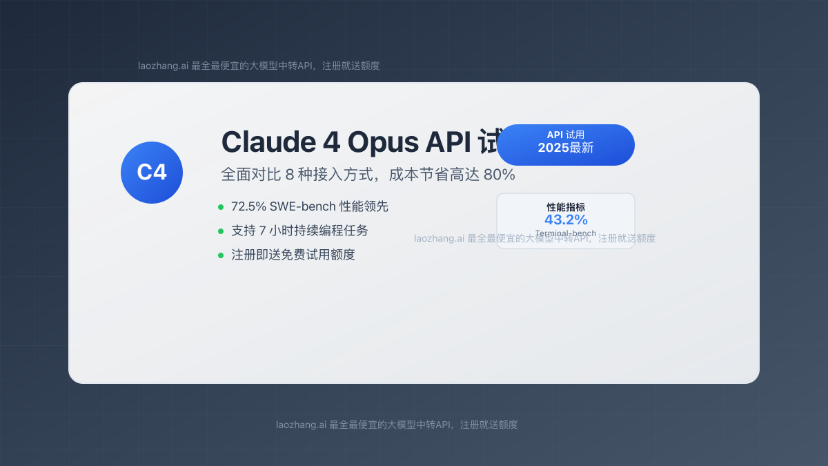 Claude 4 Opus API试用指南封面