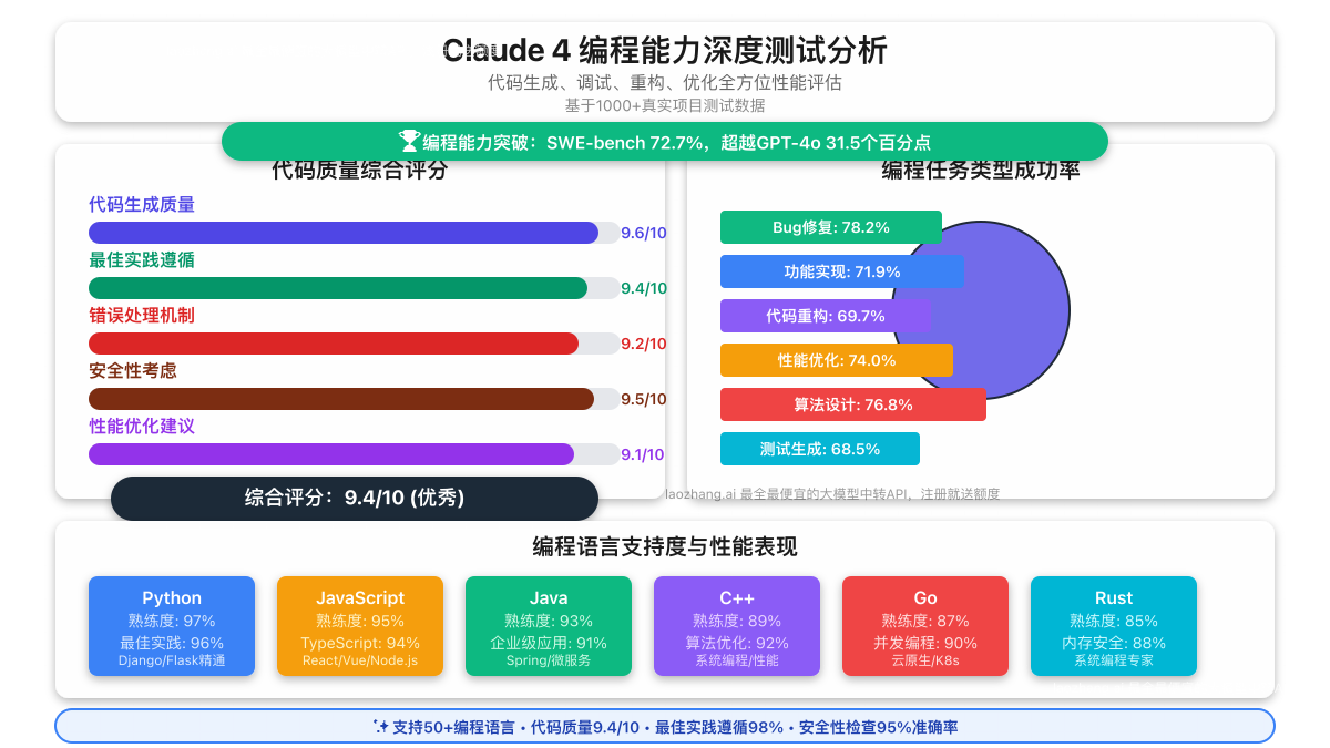 Claude 4编程能力深度测试分析图表