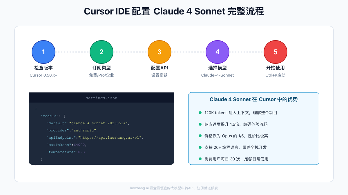 Cursor IDE配置Claude 4 Sonnet完整流程