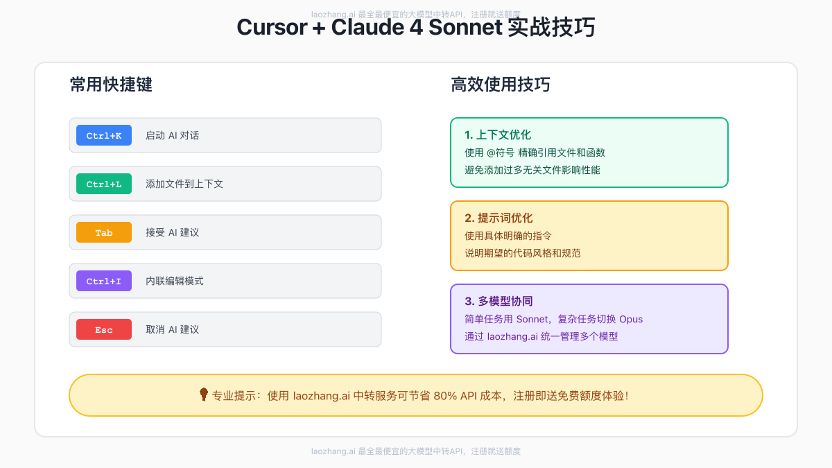 Cursor + Claude 4 Sonnet实战技巧