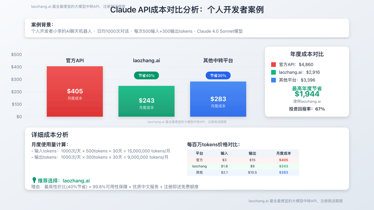 Claude API成本对比分析图