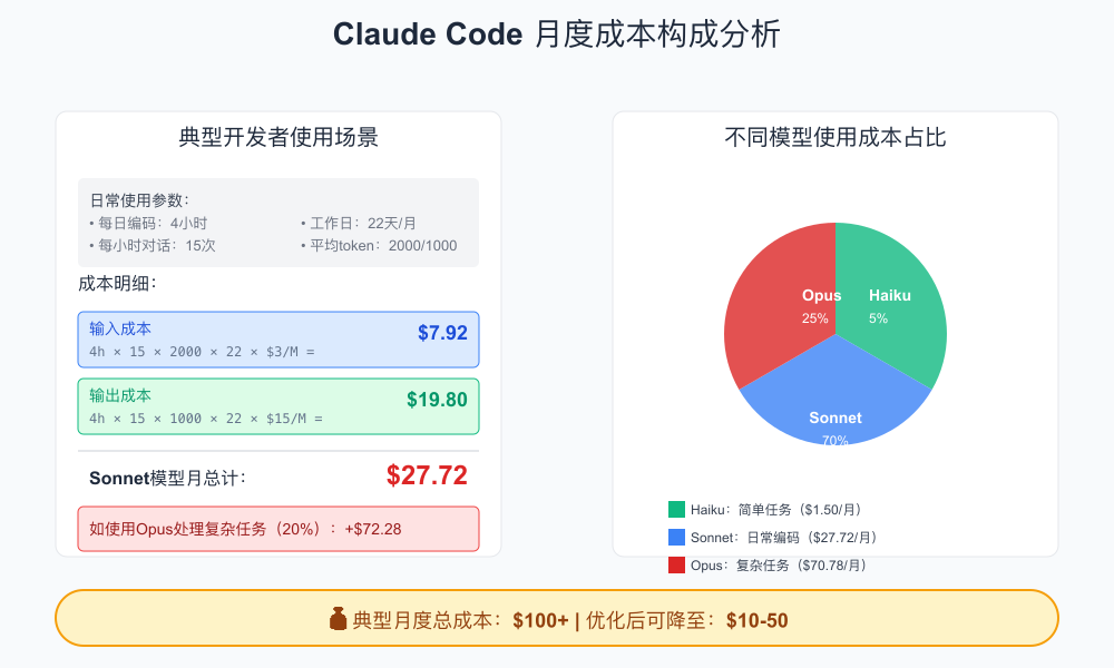 Claude Code成本构成分析图