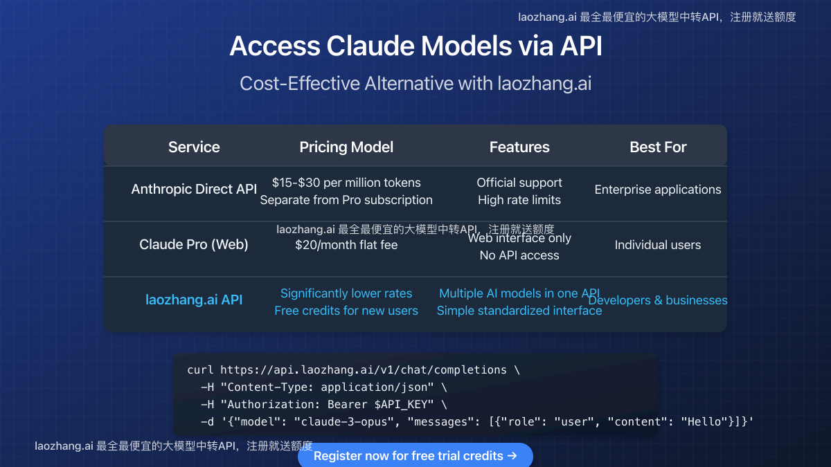 Claude API Access Options