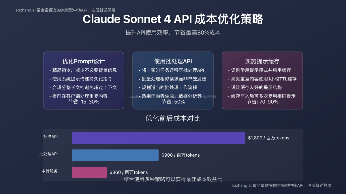 Claude Sonnet 4 API成本优化策略