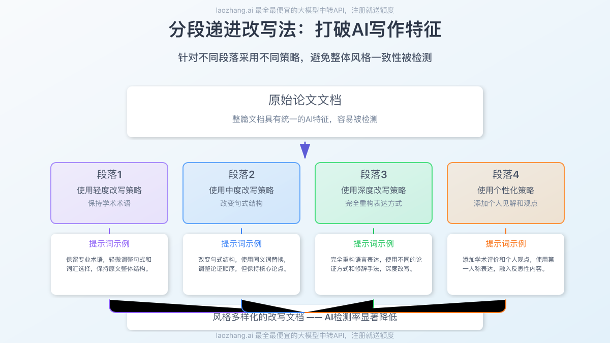 分段递进改写示意图