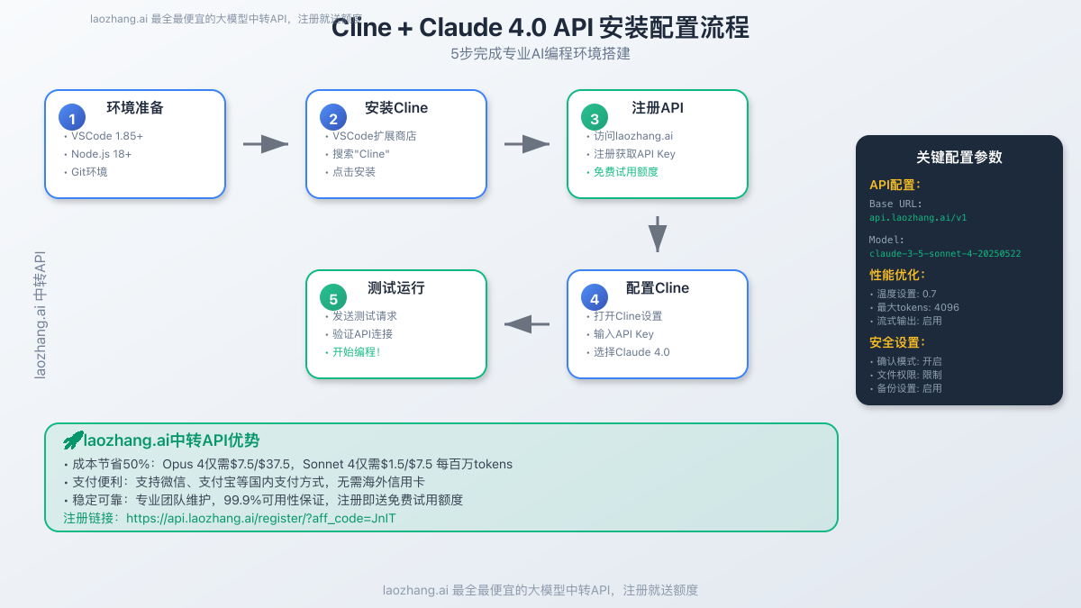 Cline安装配置流程图