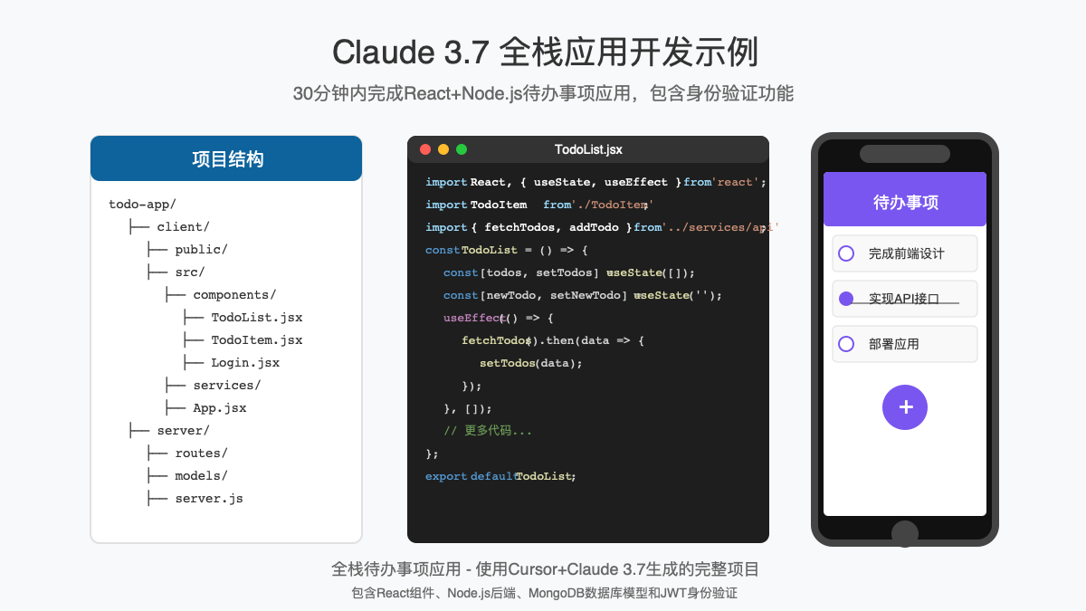 使用Claude 3.7生成全栈应用实例