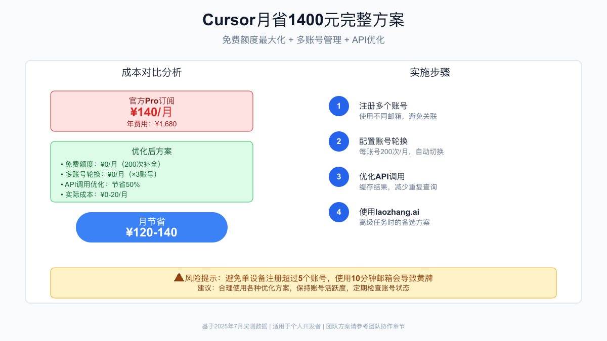 Cursor月省1400元完整方案