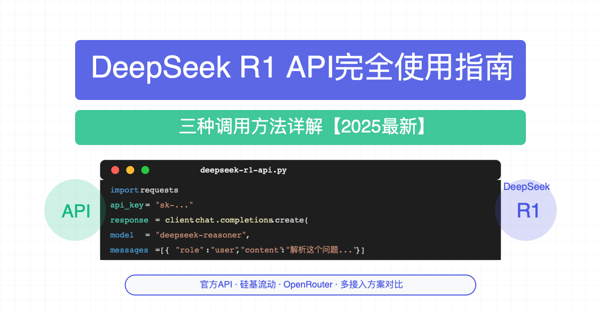 DeepSeek R1 API使用指南封面图