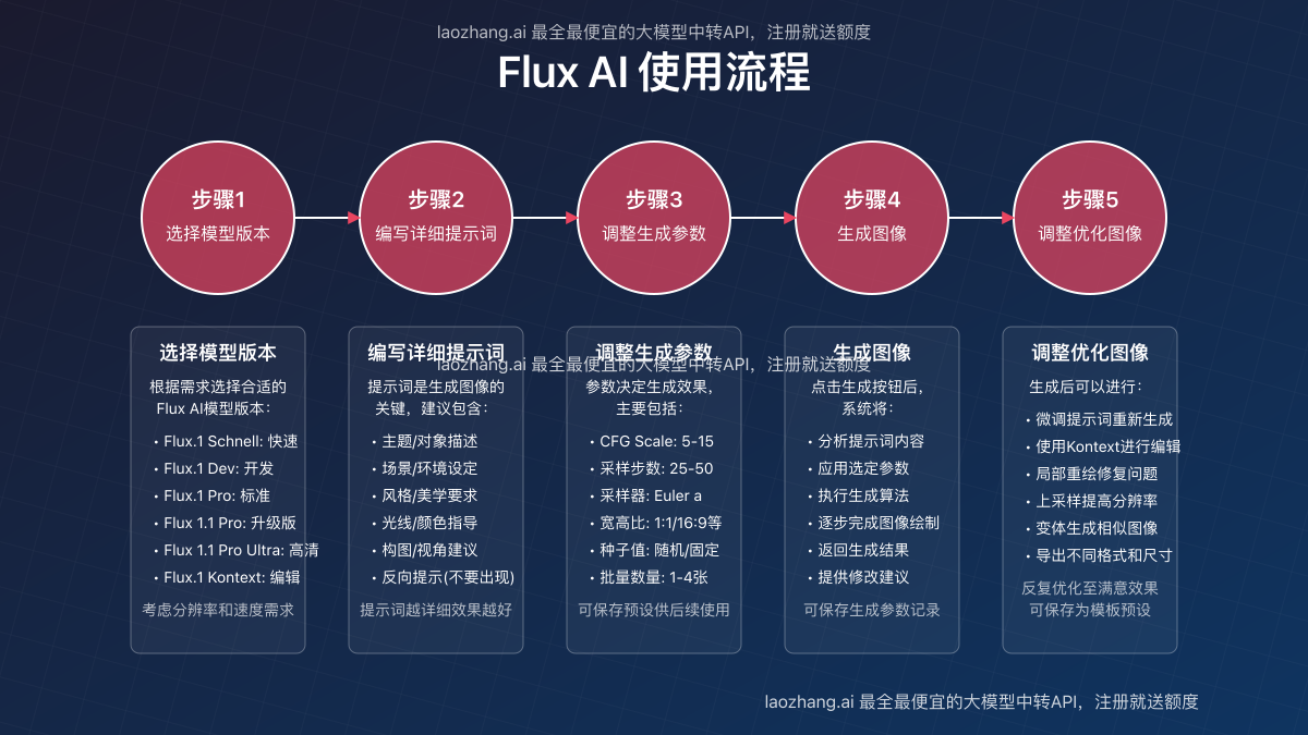 Flux AI图像生成工作流程图解