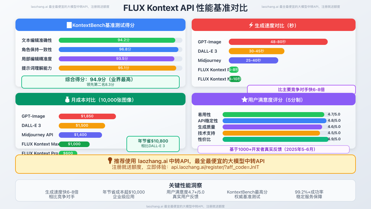 FLUX Kontext API性能基准对比图