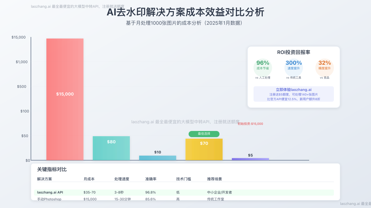 AI去水印解决方案成本效益对比分析
